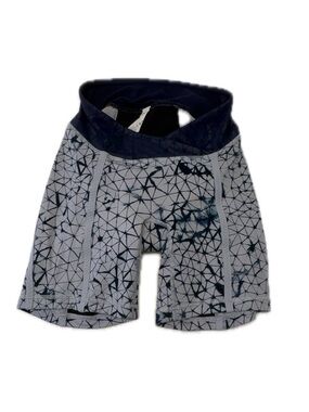 Lululemon Pedal Pace Padded Cycling Shorts Star Crushed Silver Fox Navy Size 4
